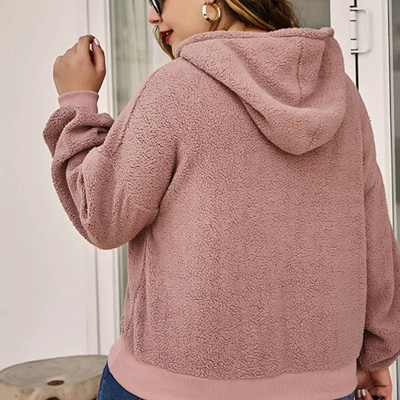 Plus Size Casual Hoodies for Women - Long Sleeve Pullover
