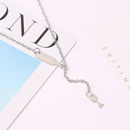 Wine Bottle Bracelet, Stainless Steel Cup Bracelet for Women