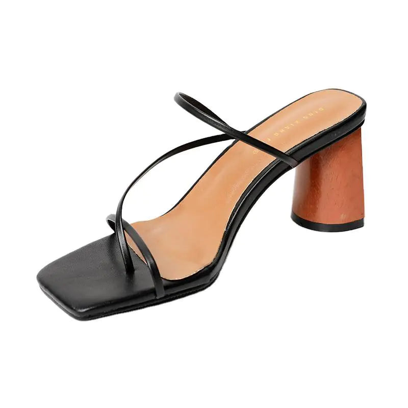 Classic Square-Toe Chunky Heeled Sandals (Summer 2020)
