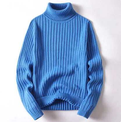 Unisex Striped Turtleneck Sweater
