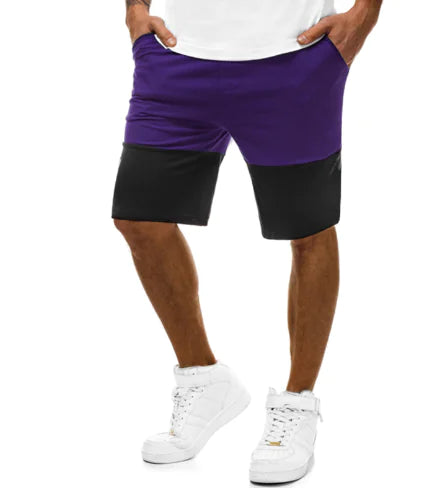 Men's Casual Color Block Five Point Shorts