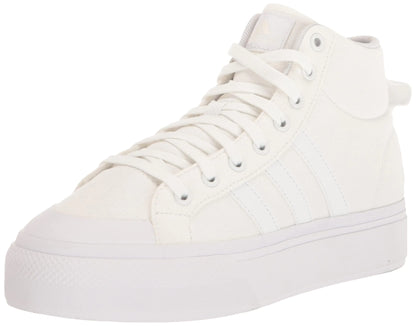 adidas Womens Bravada 2.0 Mid Platform Skate Shoe White/White/Chalk White 10