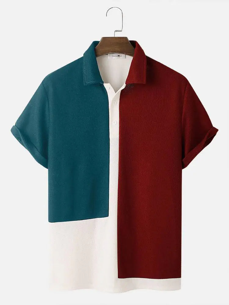 Versatile Casual Men's Shirt in Polyester Spandex