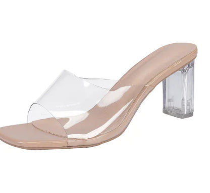 Korean Women's Transparent High Heels Sandals
