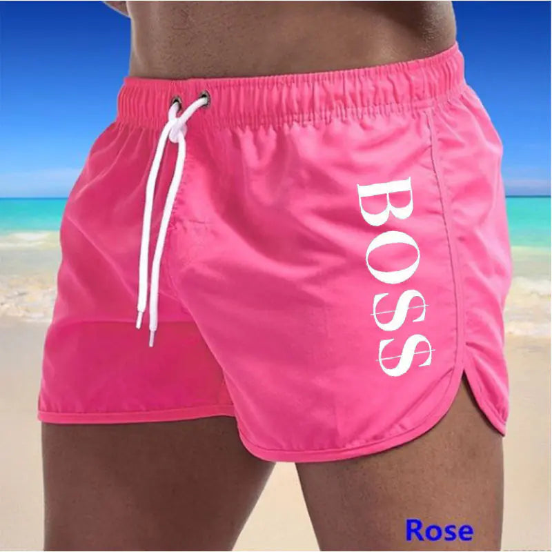 Men's Fashion Beach Shorts - Multi-Color Polyester Shorts