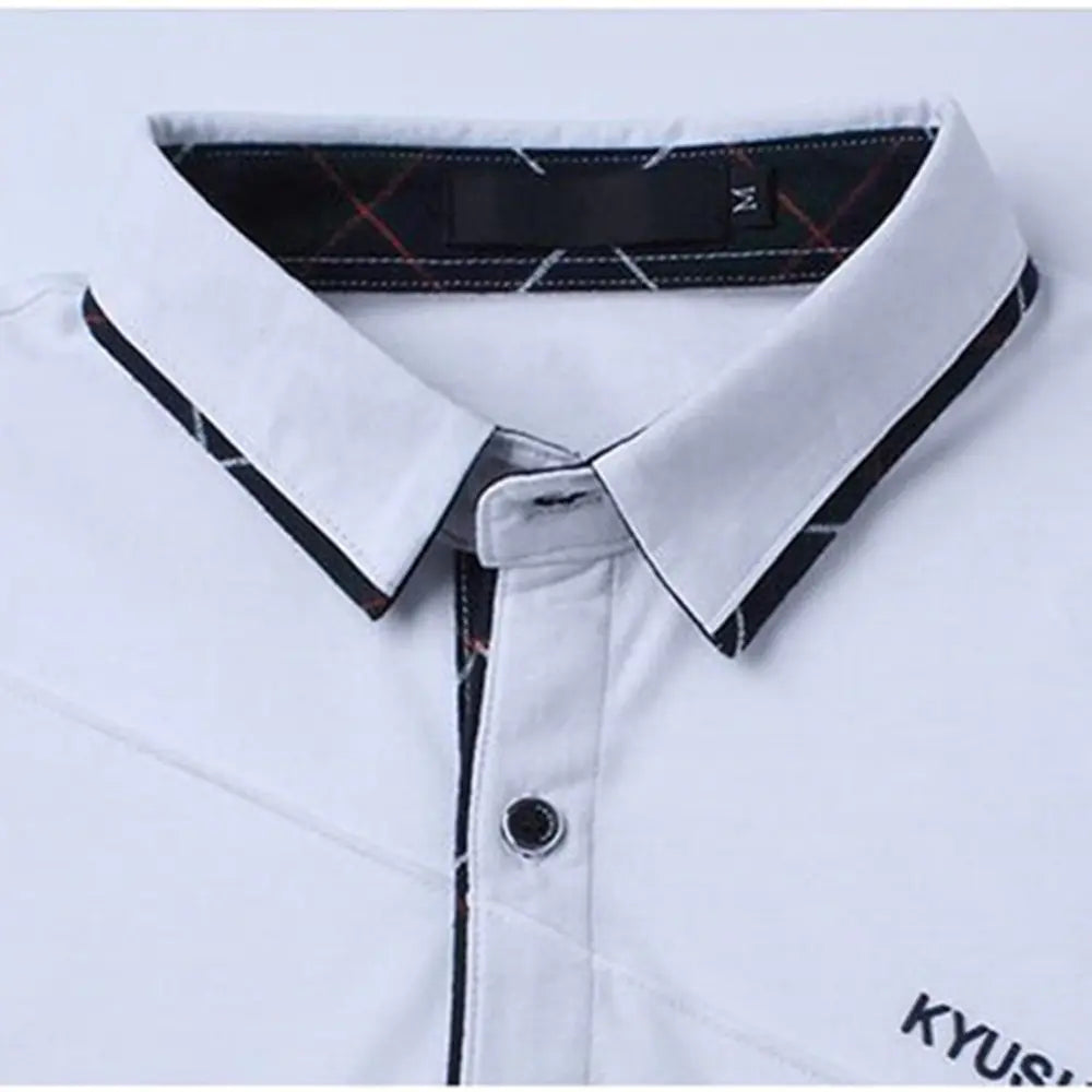 Men's Casual Long Sleeve Polo Shirt