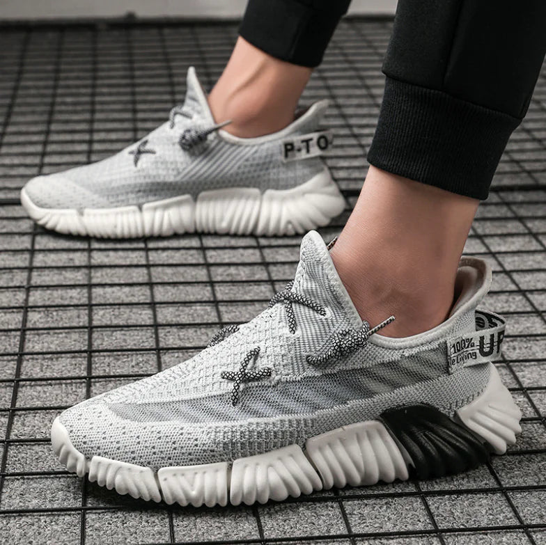Reflective Yeezy Sneakers - Breathable Running Shoes