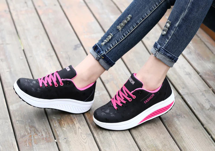 Thick-Soled Rocking Shoes for Casual Sports and Travel