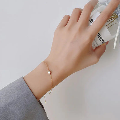 Korean Style Simple S925 Silver Bracelet for Women