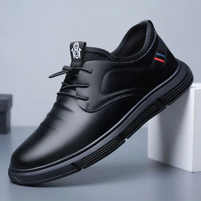 2024 Men's Casual Driving Shoes - Black Leather Loafers