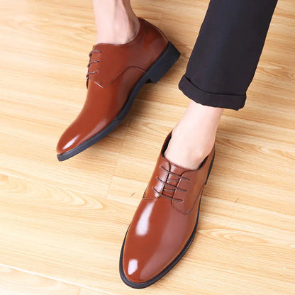 Men's Business Casual Leather Shoes for Office and Weddings