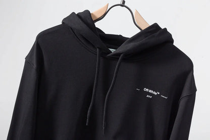 OFF WHITE 3D Embroidered Hoodie for Couples