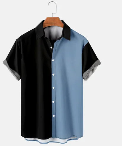 Versatile Casual Men's Shirt in Polyester Spandex