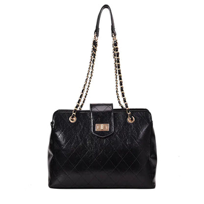 Korean Style Quilted Chain Crossbody Bag for Women