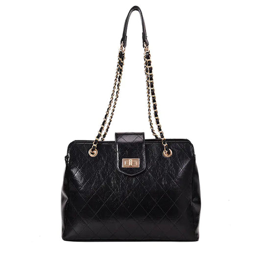 Korean Style Quilted Chain Crossbody Bag for Women