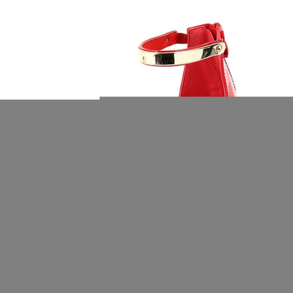 Open-Toe High Heels, Fashionable Strap Shoes, Plus Size