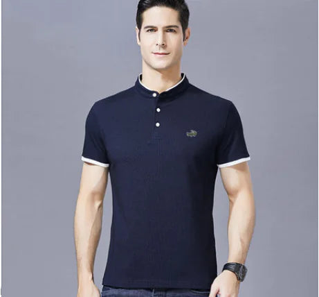 Men's Summer Cotton Polo Shirt - Casual Short Sleeve