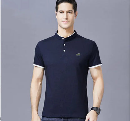 Men's Summer Cotton Polo Shirt - Casual Short Sleeve