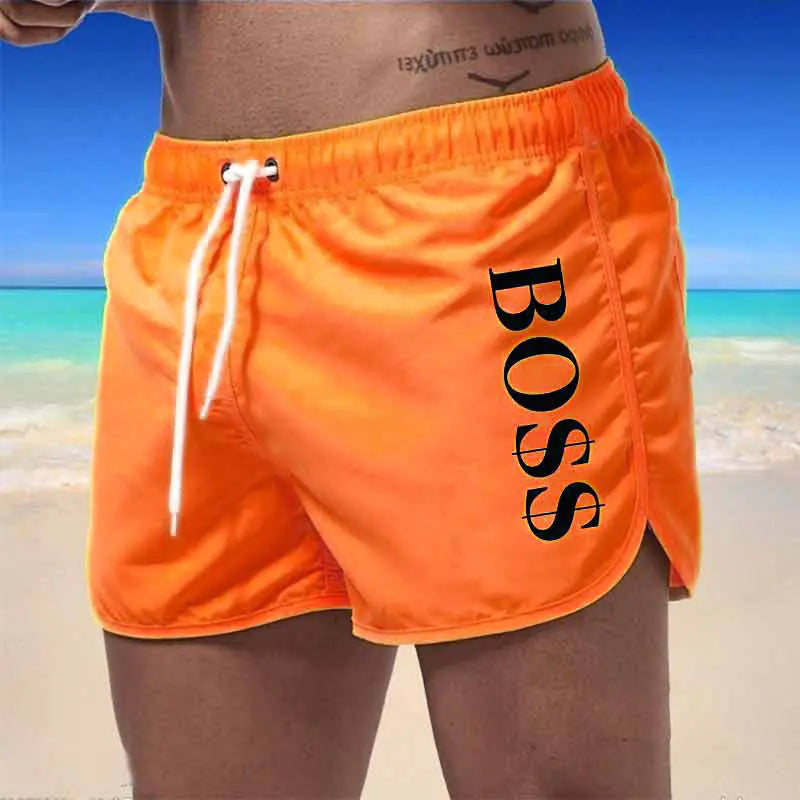 Men's Fashion Beach Shorts - Multi-Color Polyester Shorts