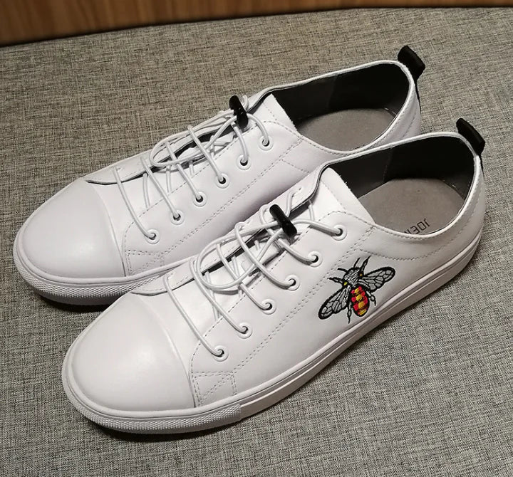 Bee Embroidery Casual Sneakers for Men