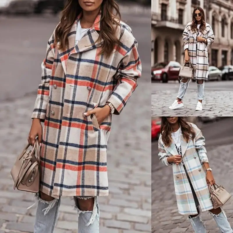 Plaid Long Sleeve Button Lapel Casual Shirt
