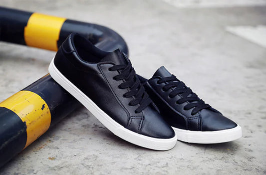 Lace-Up White Sneakers, Flat Canvas Casual Shoes for Women