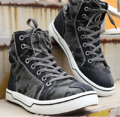 מגפי רכיבה קצרים לגברים לקיץ עם אופנוע