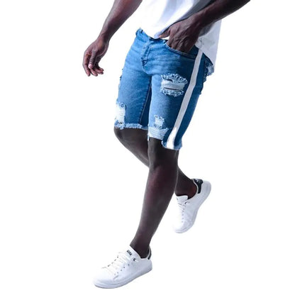 Men's Fashion Ripped Denim Shorts for Summer
