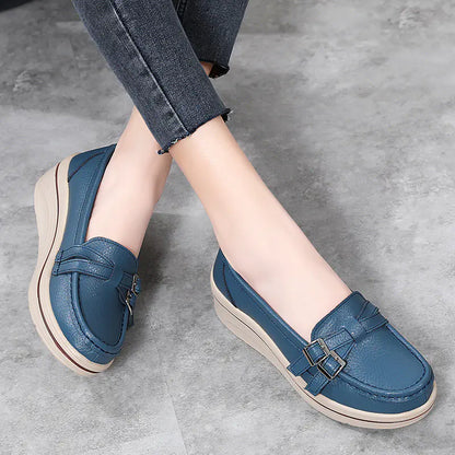 Casual Thick Sole Wedge Slip-On Shoes for Women