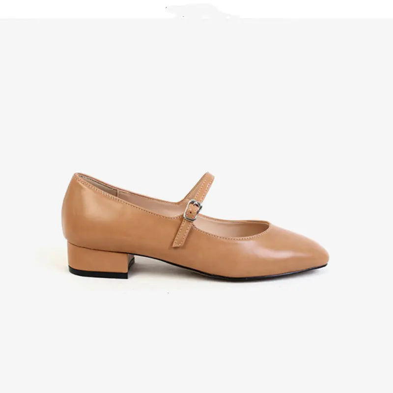 Vintage Mary Jane Shoes - Round Toe Flat Slip-On