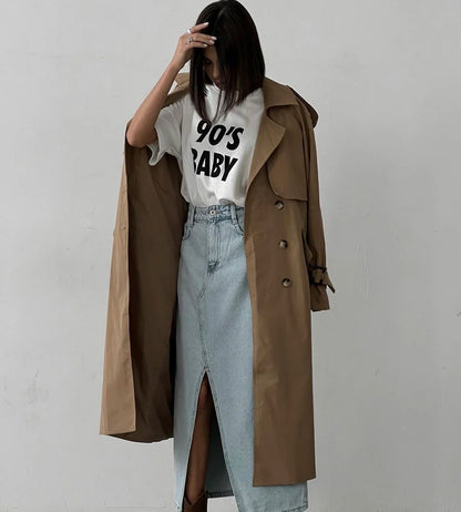 Hirsionsan Women's Oversized Aesthetic Letter T-Shirt