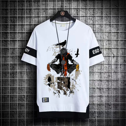 Men's Summer Short Sleeve Graphic T-Shirts (Japan Fashion)