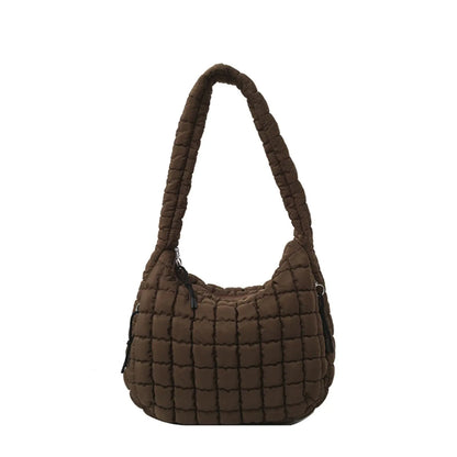 Quilted Puffer Tote Bags for Women Large Lightweight Quilted Padding Shoulder Bag Hobo Handbag Carryall Bag