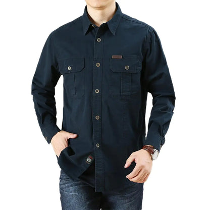 Men's Fashion Long Sleeve Casual Shirt for Daily Wear