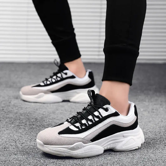 Dad Sneakers, Trendy Casual White Height-Increasing Shoes
