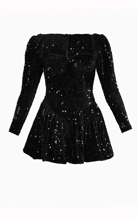 Fashionable Sequin Women's Jumpsuit Skirt