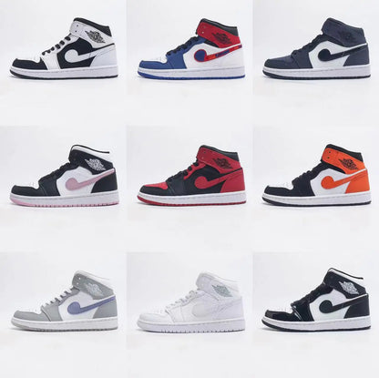 AJ1 MID Basketball Shoes for Men and Women, Durable
