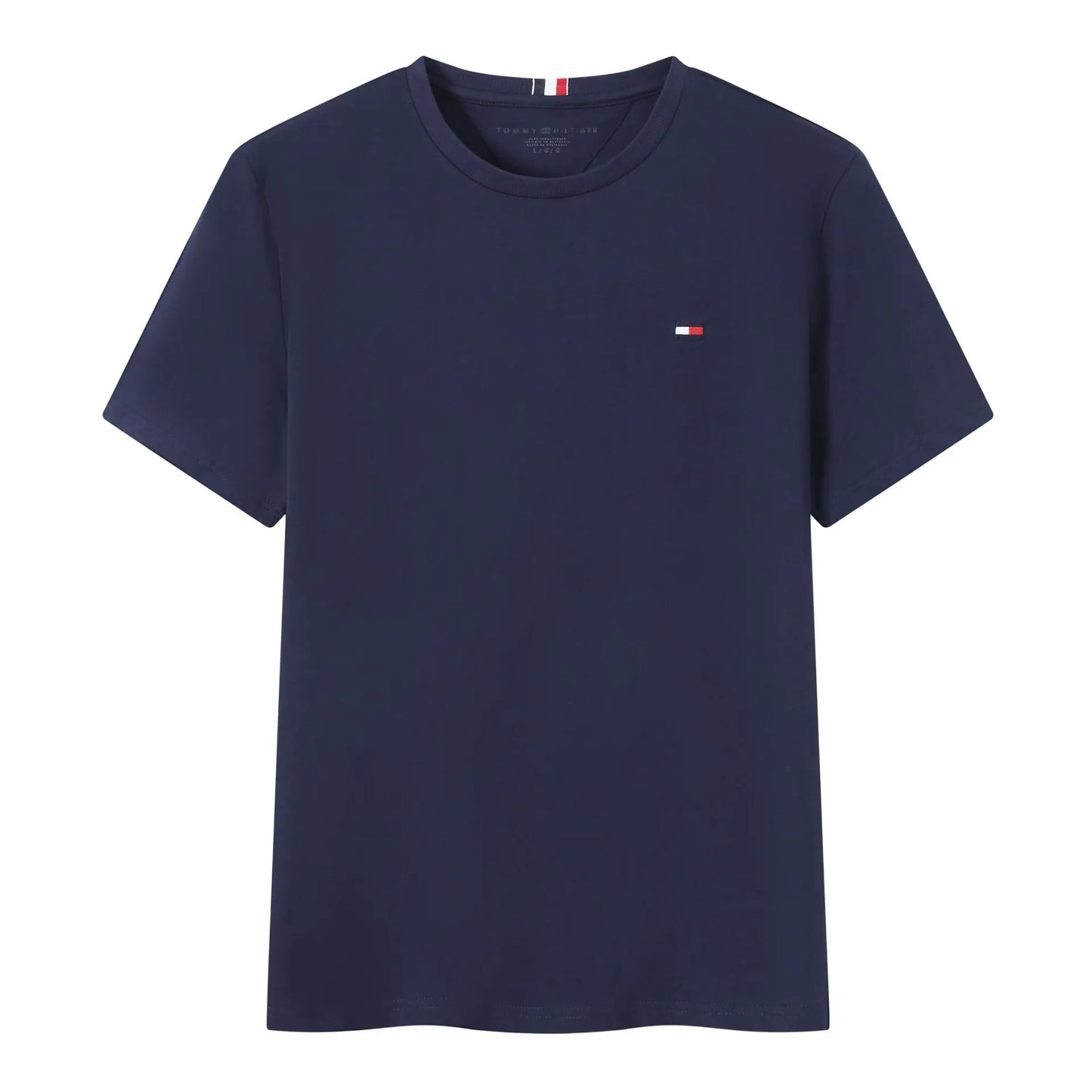 Tommy Men's Summer Short Sleeve T-Shirt - Solid Color