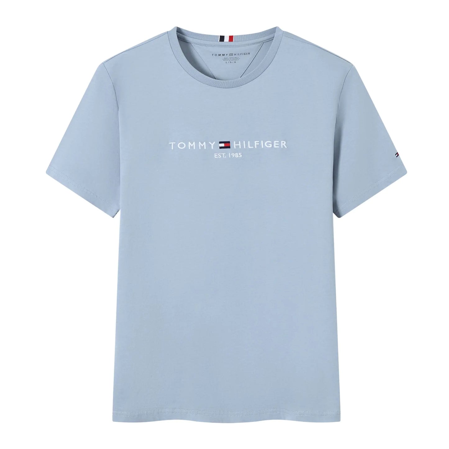 Tommy Men's Summer Short Sleeve T-Shirt - Solid Color