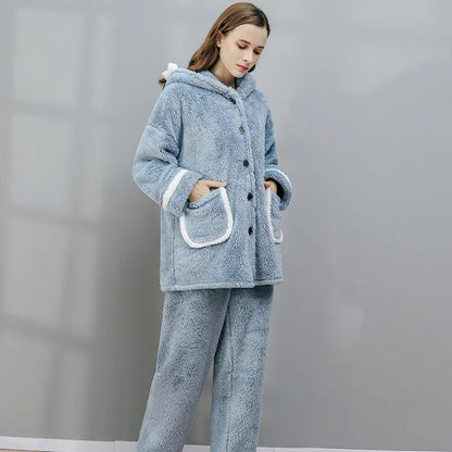 Home Coral Fleece Two-Piece Pajamas Set