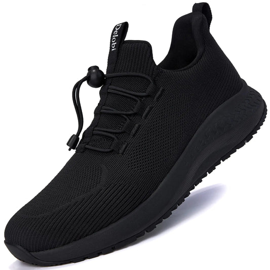 AEHAO Non Slip Shoes for Women Food Service Waterproof Work Shoes Restaurant or Food Service Sneakers Breathable Lightweight Walking Shoes for Kitchen and Restaurant Work Black 7.5