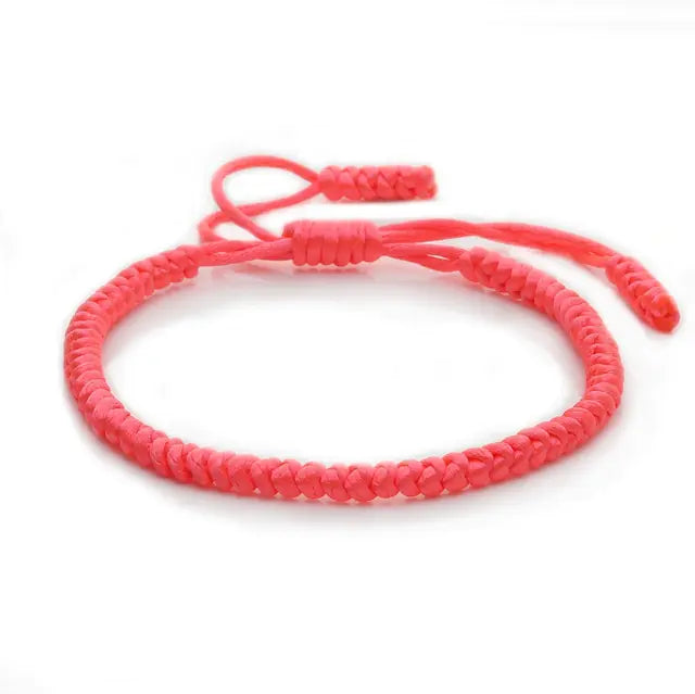 Multi-Color Hand-Woven Lucky Knot Couple Bracelet