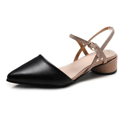 נעלי באוטו עם עקב עבה וטאץ' מחודד לקיץ