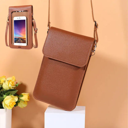 Mini Crossbody Bags for Women - Solid Color Wallet