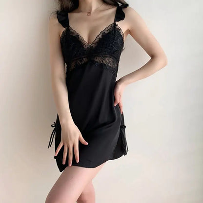 Pure Color Women's Pajamas with Suspenders