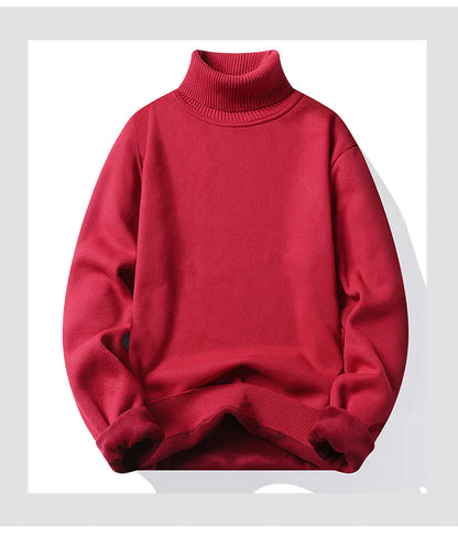 Plush High-Neck Sweater for Men