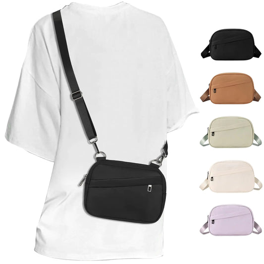 GOEWY Small Crossbody Bags for Women Black Fanny Pack Belt Bag with Adjustable Strap for Traveling