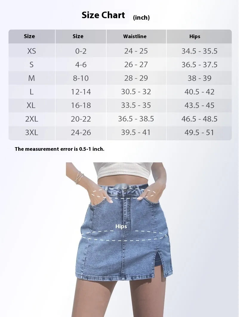High-Grade Short Denim Skirt