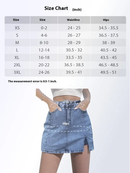 High-Grade Short Denim Skirt