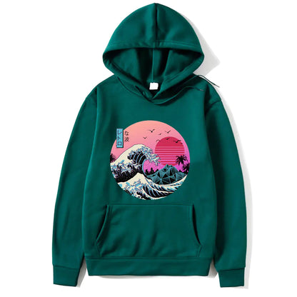Japanese Anime Print Hoodies for Men and Women